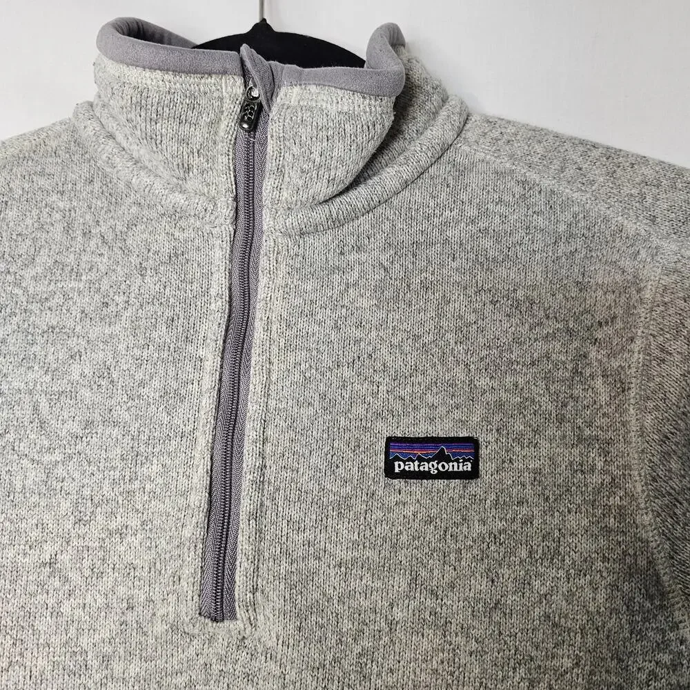Patagonia Women's Better sweater 1/4 Zip fleece Sweater Heathered gray size S